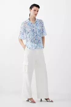 Катрина Холли Кринкль топ French Connection, белый