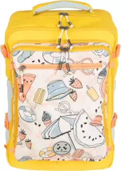 KATTBJORN школьный рюкзак "Позднее лето" с отделением для ноутбука; все внутренние и внешние материалы изготовлены из переработанного ПЭТ Kattbjrn, желтый