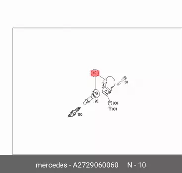 Катушка зажигания, 1Cyl MERCEDES-BENZ A272 906 00 60
