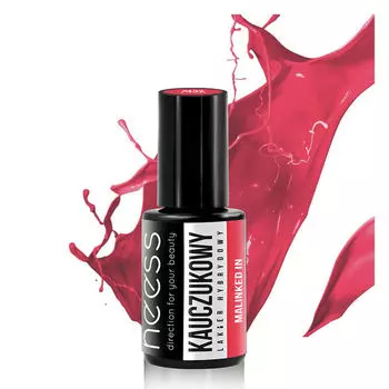 Каучуковый гибридный лак для ногтей malinked in, 4 мл Neess, цвет malinked in