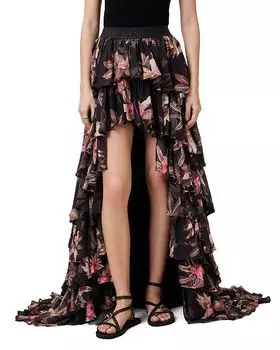 Кавалерийская макси-юбка ALLSAINTS, черный