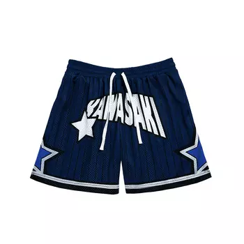 Kawasaki Баскетбольные шорты унисекс, освежающие, белые, синие