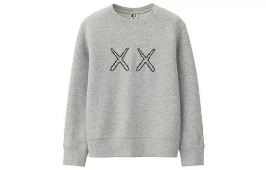 Kaws Kaws Co-Branded Collection Толстовка унисекс серая Uniqlo, серый