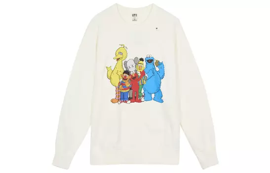 Kaws Kaws Co-Branded Collection Толстовка унисекс белая Uniqlo, белый