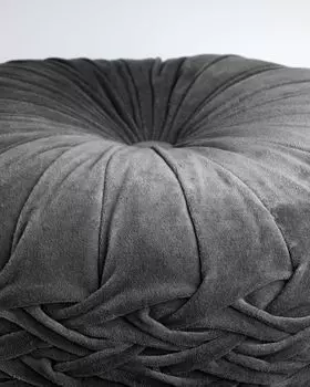 КАЯ - Подушка декоративная бархатная угольно-серая 40 см Dutch Decor