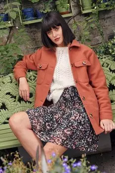 Kayleigh розовая юбка с цветочным принтом Fatface Fat Face, черный