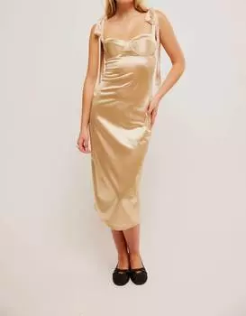 Казино получило гламурное платье в цвете латте Free People, цвет latte