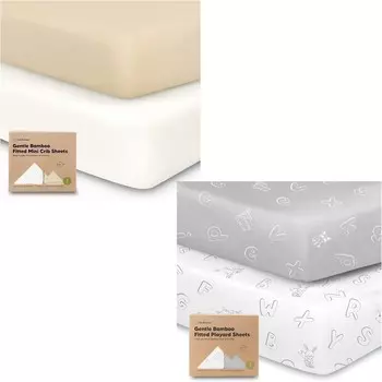 Kea 2-Pack мини-простыней для детской кроватки KeaBabies