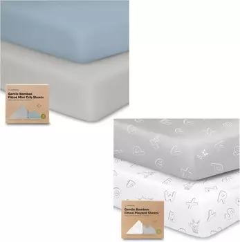 Kea 2-Pack мини-простыней для детской кроватки KeaBabies