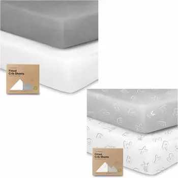 Kea 2-Pack органических простыней для кроватки для мальчиков и девочек - простыня для кроватки из джерси KeaBabies