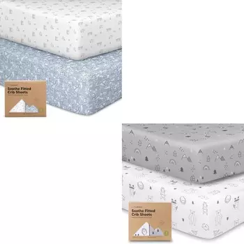 Kea 2-Pack органических простыней для кроватки для мальчиков и девочек - простыня для кроватки из джерси KeaBabies