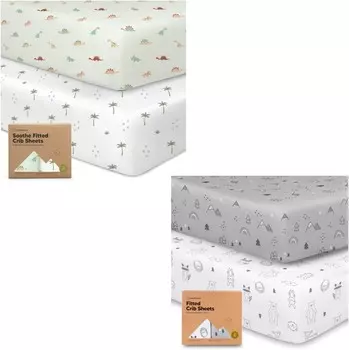 Kea 2 упаковки органических простыней для кроватки для мальчиков KeaBabies