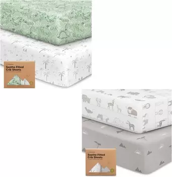 Kea 2 упаковки органических простыней для кроватки для мальчиков KeaBabies