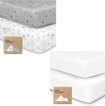 Kea 2 упаковки органических простыней для кроватки для мальчиков и девочек - трикотажная простыня для кроватки KeaBabies