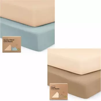 Kea 2 упаковки органических простыней для кроватки для мальчиков и девочек - трикотажная простыня для кроватки KeaBabies