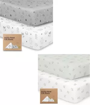 Kea 2 упаковки простыней для кроватки для мальчиков и девочек - трикотажная простыня для кроватки KeaBabies