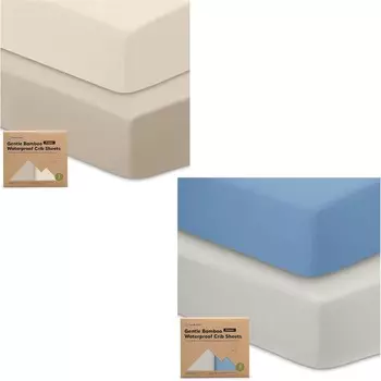 Kea 2 водонепроницаемые простыни для кроватки для мальчиков и девочек - 2 комплекта подогнанных простыней для кроватки KeaBabies