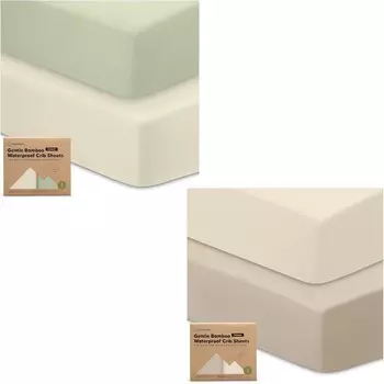 Kea 2 водонепроницаемые простыни для кроватки для мальчиков и девочек - 2 комплекта подогнанных простыней для кроватки KeaBabies