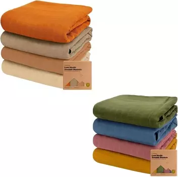 Kea Babies 4-Pack муслиновых пеленальных одеял для мальчиков, девочек и органических детских одеял для девочек и мальчиков — детское пеленальное одеяло унисекс, приемные одеяла, пеленания для новорожденных KeaBabies