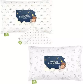 Kea Наволочка для малышей для малышей 13X18 и Подушка для малышей с наволочкой — Наволочка для малышей из органического хлопка для мальчиков и детей — Подушка My Little Dreamy 13x18 — Подушки для малышей из органического хлопка KeaBabies, White