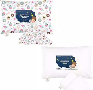 Kea Наволочка для малышей для малышей размером 13X18 — Органический наволочка для малышей для мальчиков и детей — Наволочка из 100% натурального хлопка для миниатюрных подушек для сна — Подушка продается отдельно KeaBabies, White