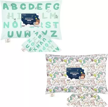 Kea Наволочка для малышей для малышей размером 13X18 – органическая наволочка для малышей для мальчиков и детей – наволочка из 100 % натурального хлопка для миниатюрных подушек для сна — подушка продается отдельно KeaBabies, White