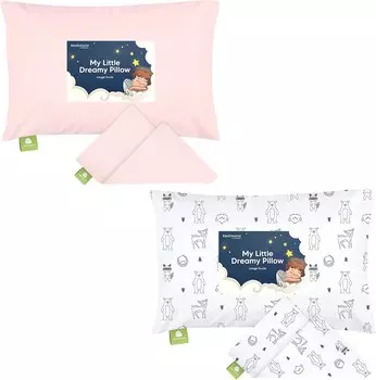 Kea Наволочка для малышей для малышей размером 13X18 — Органический наволочка для малышей для мальчиков и детей — Наволочка из 100% натурального хлопка для миниатюрных подушек для сна — Подушка продается отдельно KeaBabies, White