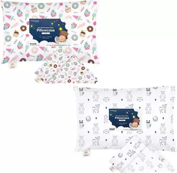 Kea Наволочка для малышей для малышей размером 13X18 — Органический наволочка для малышей для мальчиков и детей — Наволочка из 100% натурального хлопка для миниатюрных подушек для сна — Подушка продается отдельно KeaBabies, White