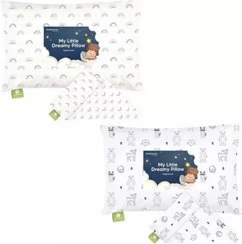 Kea Наволочка для малышей для малышей размером 13X18 — Органический наволочка для малышей для мальчиков и детей — Наволочка из 100% натурального хлопка для миниатюрных подушек для сна — Подушка продается отдельно KeaBabies, White