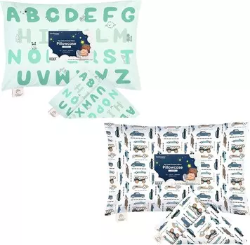 Kea Наволочка для малышей для малышей размером 13X18 — Органический наволочка для малышей для мальчиков и детей — Наволочка из 100% натурального хлопка для миниатюрных подушек для сна — Подушка продается отдельно KeaBabies, White