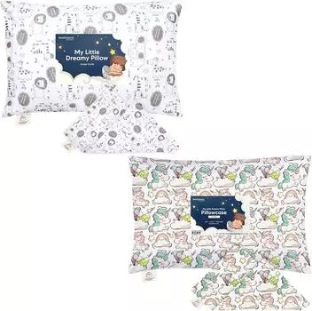 Kea Наволочка для малышей для малышей размером 13X18 — Органический наволочка для малышей для мальчиков и детей — Наволочка из 100% натурального хлопка для миниатюрных подушек для сна — Подушка продается отдельно KeaBabies, White