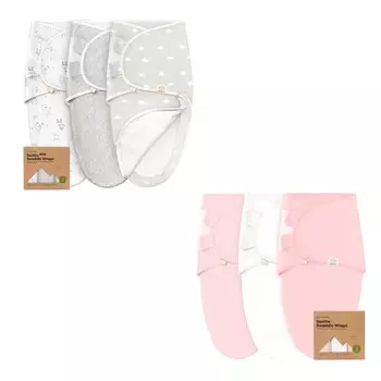 Kea Пеленальные мешки для новорожденных, 3 упаковки на молнии и 3 пеленальных мешка для новорожденных — пеленальный мешок для новорожденных 0–3 месяцев, переносное детское одеяло — органический пеленальный мешок для новорожденных KeaBabies