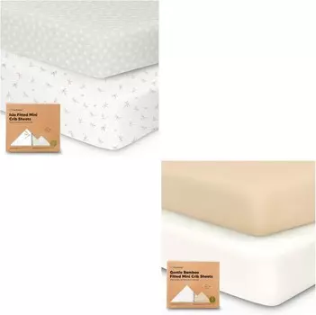 Kea Подогнанные простыни для детской кроватки Pack and Play KeaBabies