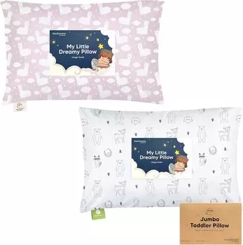 Kea Подушка для малышей с наволочкой и наволочкой для малышей 13х18 Подушка - Подушка My Little Dreamy 13х18 - Наволочка для малышей из органического хлопка для мальчиков и детей - Подушки для малышей из органического хлопка KeaBabies, White