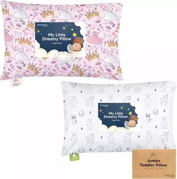 Kea Подушка для малышей с наволочкой и подушка для малышей с наволочкой, Jumbo 14X20-13x18 Подушка My Little Dreamy — мягкий хлопок Подушки для сна для малышей — хлопок KeaBabies