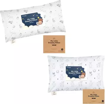 Kea Подушка для малышей с наволочкой и Jumbo 14X20 — Мягкие подушки для сна для малышей из органического хлопка — Подушка My Little Dreamy 10x18 — Можно стирать в машине — Идеально подходит для путешествий — Органические подушки KeaBabies