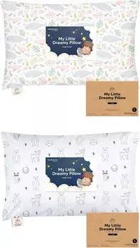 Kea Подушка для малышей с наволочкой, Jumbo 14X20 — мягкие подушки для сна из органического хлопка для малышей — можно стирать в машине — идеально подходит для путешествий, комплект постельного белья для малышей KeaBabies