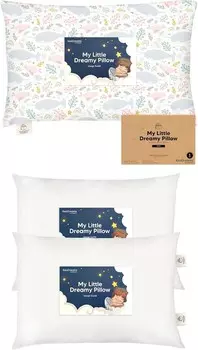 Kea Подушка для малышей с наволочкой, Jumbo 14X20 и двухкомпонентная подушка для малышей - Подушки из мягкого органического хлопка для сна для малышей - Подушки для сна из мягкого органического хлопка 14X20 KeaBabies