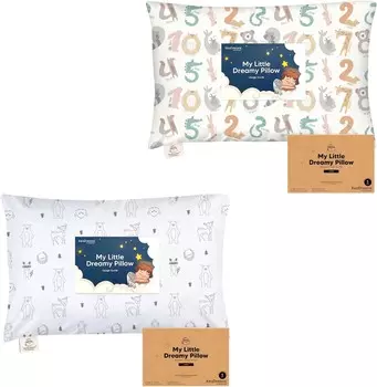 Kea Подушка для малышей с наволочкой, Jumbo 14X20 и мягкими подушками для сна из органического хлопка — можно стирать в машине, идеально подходит для путешествий, комплект постельного белья для малышей KeaBabies