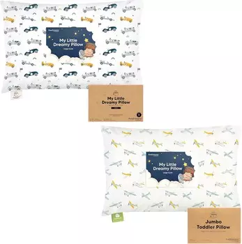 Kea Подушка для малышей с наволочкой, Jumbo 14X20 — мягкие подушки для сна из органического хлопка для малышей — можно стирать в машине — идеально подходит для путешествий, комплект постельного белья для малышей KeaBabies