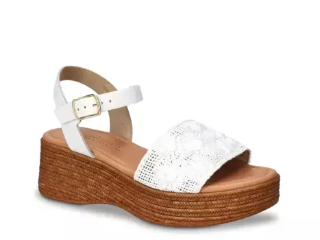 Kea Wedge Сандалии Bella Vita, White Raffia