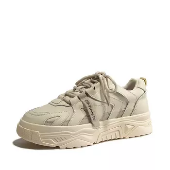 Кеды BELLALILY Skateboard Shoes Women's Low-Top, кремовый