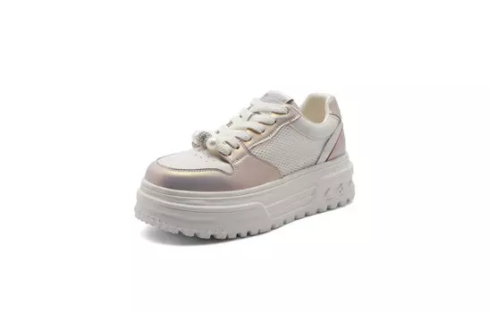 Кеды BELLE Skateboard Shoes Women's Low-Top, серебряный