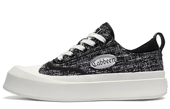 Кеды Cabbeen Skateboard Shoes Men Low-Top, черный