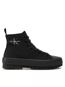 Кеды Calvin Klein Jeans Lugged Hybrid Laceup Mid Ml Mtr, черный