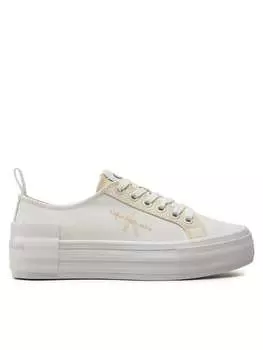 Кеды Calvin Klein Jeans Zapatillas de tenis Bold Vulc Flatf Low Lace Mix Mtl, экрю