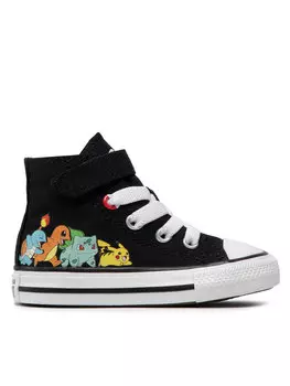 Кеды детские Converse с покемонами, черный
