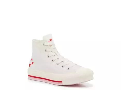 Кеды Converse Chuck Taylor All Star Lift Platform Sneaker — детские, белые/розовые