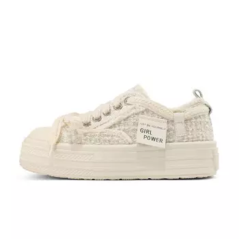 Кеды DAPHNE Skateboard Shoes Women's Low-Top, бежевый