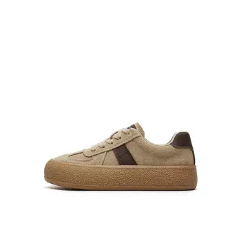 Кеды DAPHNE Skateboard Shoes Women's Low-Top, коричневый